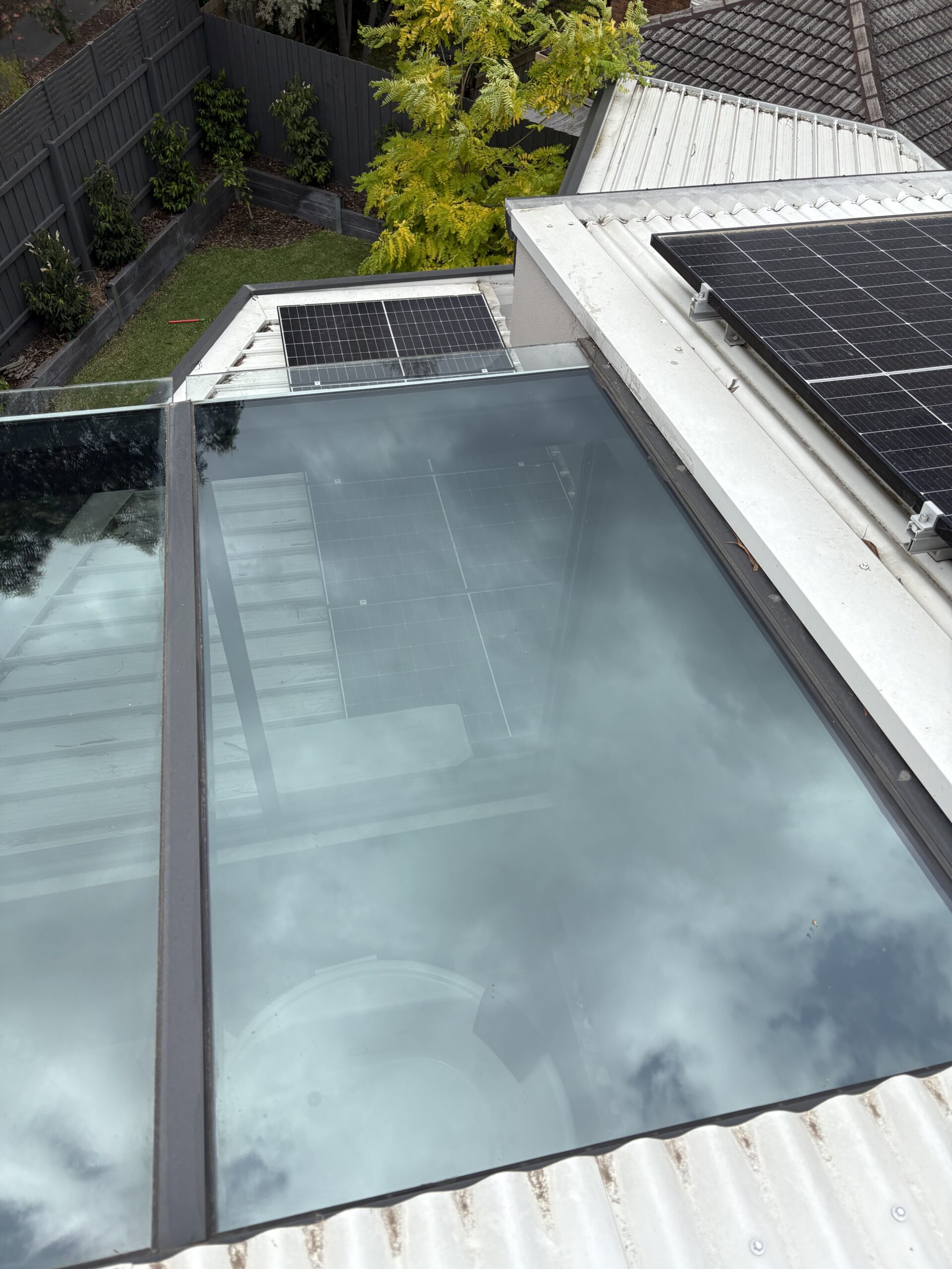 Skylight Before and After Cleaning