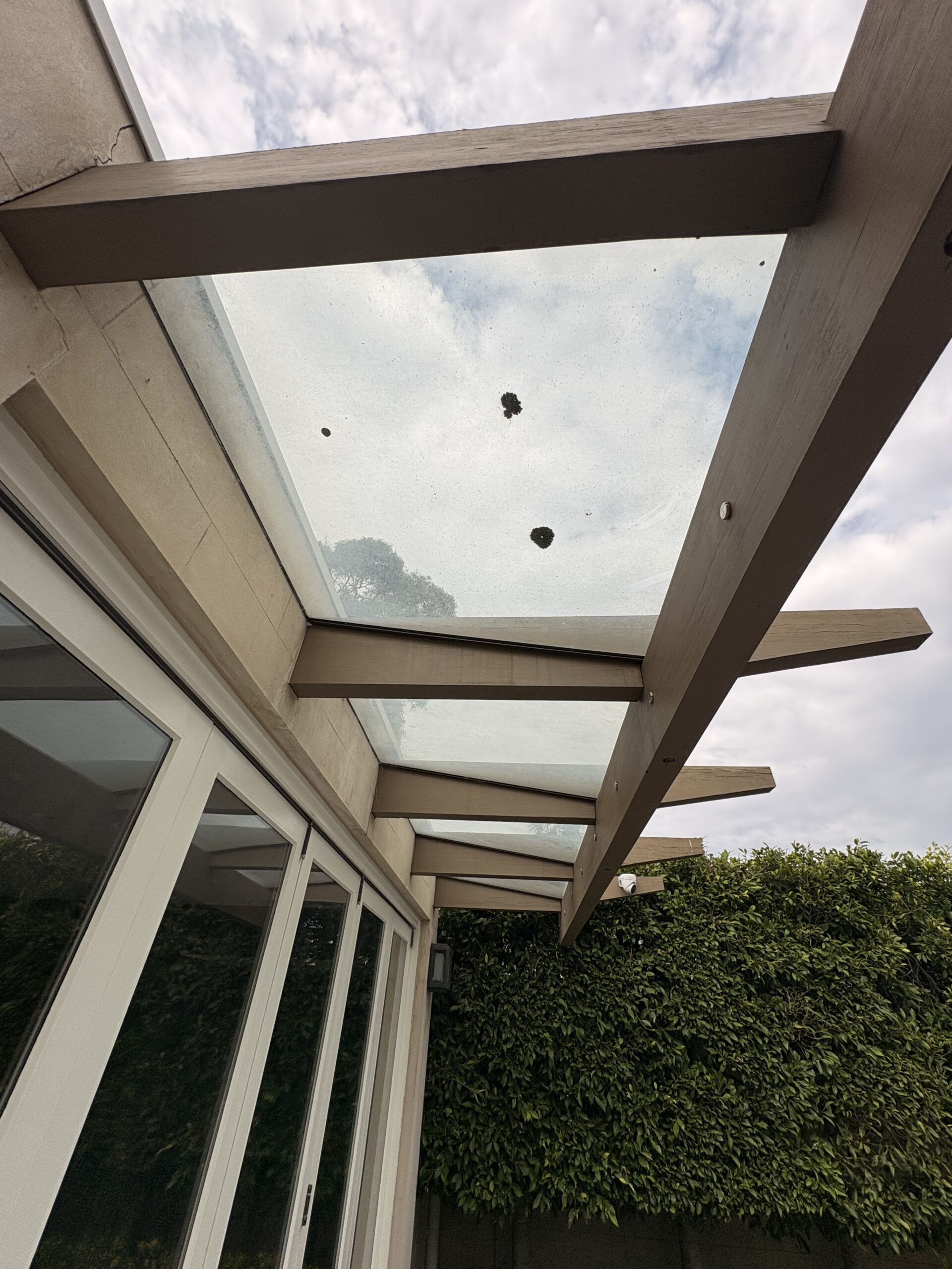 Sky Light Cleaning Before and After